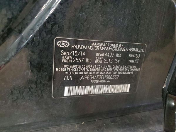 2015 HYUNDAI SONATA — VINS