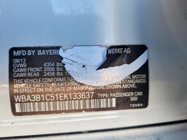 2014 BMW 320 SA — VINS