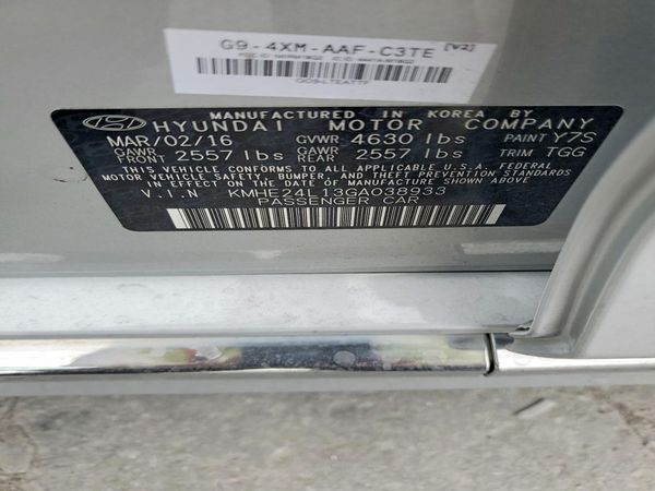 2016 HYUNDAI SONATA GL (Middle-Low) — VINS