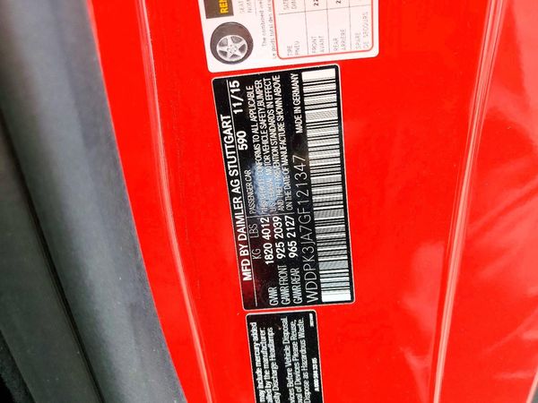 2016 MERCEDES-BENZ SLK SLK300 — VINS