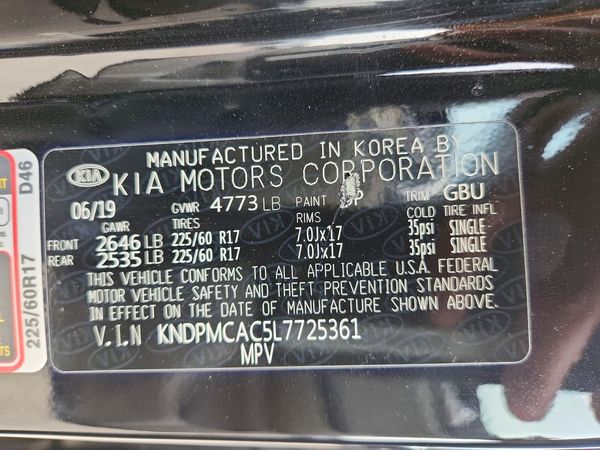 2020 KIA SPORTAGE LX — VINS
