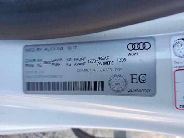 2017 AUDI A7 — VINS