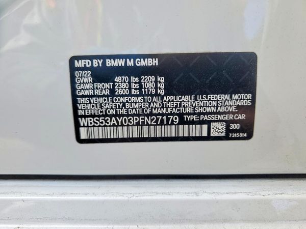 2023 BMW M3 — VINS