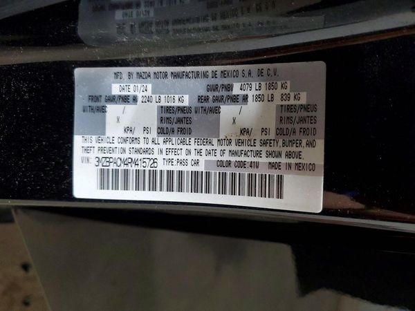 2024 MAZDA 3 Preferred Package — VINS