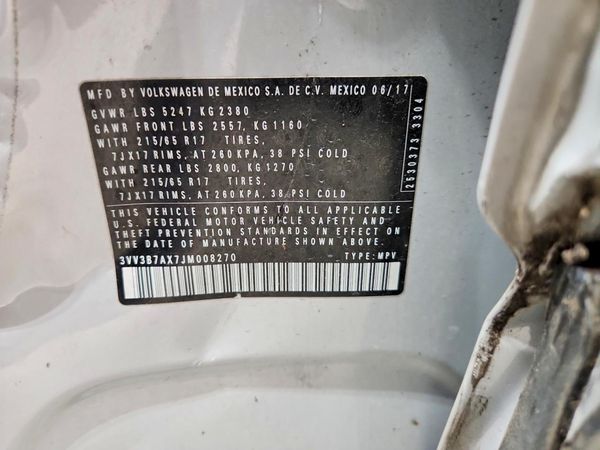 2018 VOLKSWAGEN TIGUAN SE, SEL — VINS