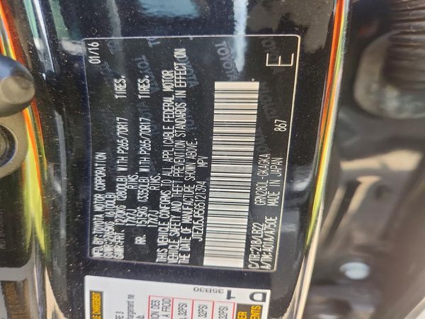2016 TOYOTA 4RUNNER Base Grade — VINS