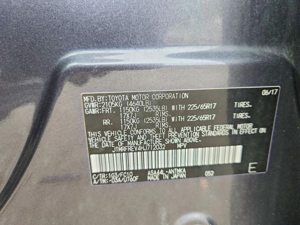 2017 TOYOTA RAV4 XLE — VINS