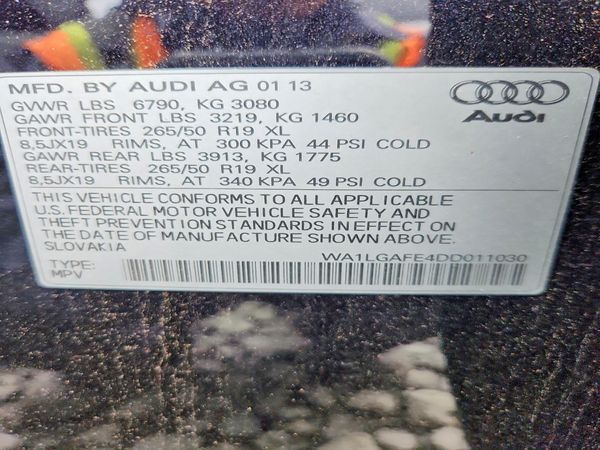 2013 AUDI Q7 Premium Plus — VINS