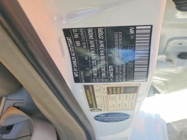 2012 MERCEDES-BENZ GLK GLK350 — VINS