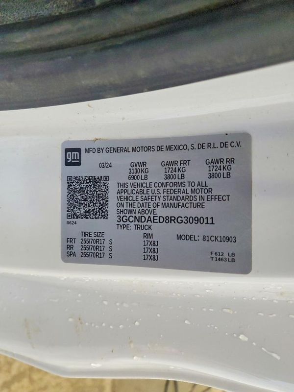 2024 CHEVROLET SILVERADO Work Truck — VINS