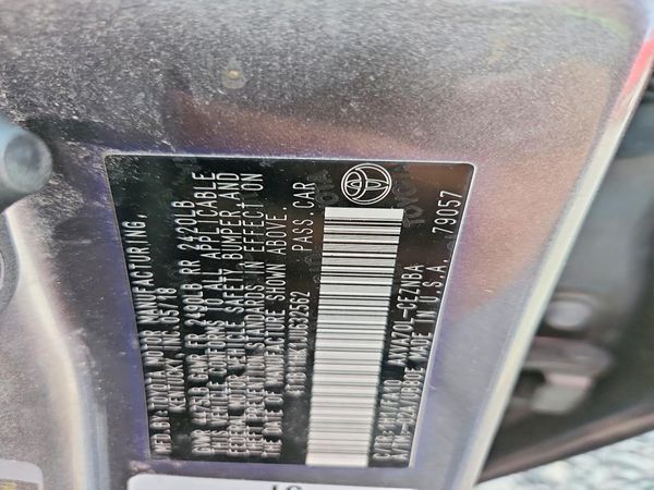 2018 TOYOTA CAMRY L/LE/SE/XLE — VINS
