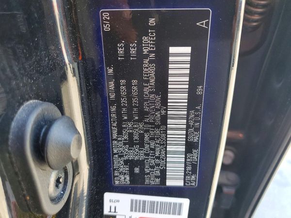 2020 TOYOTA HIGHLANDER L — VINS