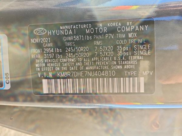 2022 HYUNDAI PALISADE Caligraphy — VINS