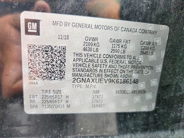 2019 CHEVROLET EQUINOX LT (1LT) — VINS