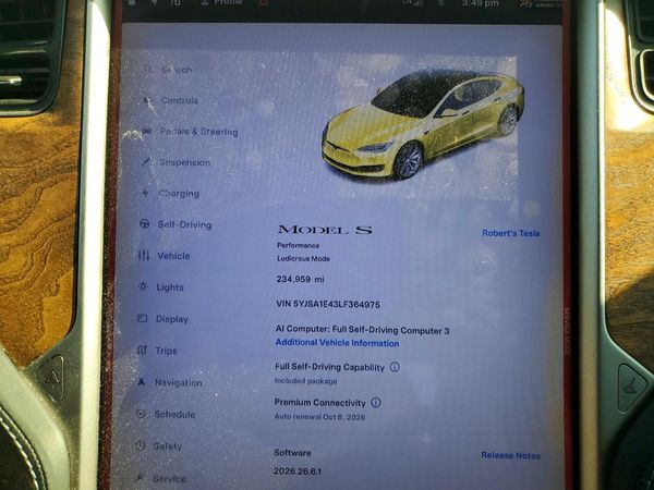 2020 TESLA MODEL S — ODOM