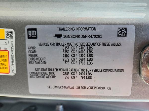 2023 CHEVROLET TAHOE LT — VINS