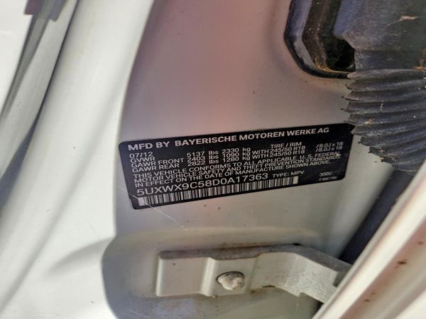 2013 BMW X3 xDrive28i — VINS