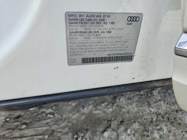 2014 AUDI Q5 — VINS
