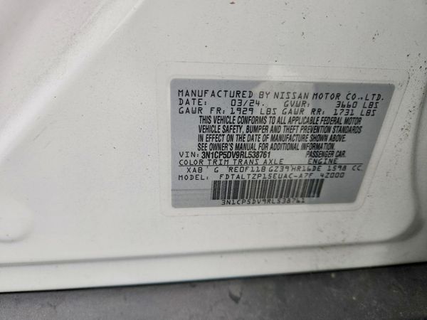 2024 NISSAN KICKS SR — VINS