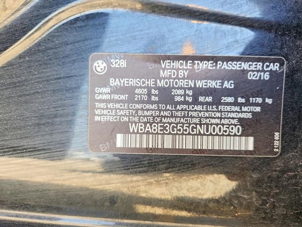2016 BMW 328 xDrive SA — VINS