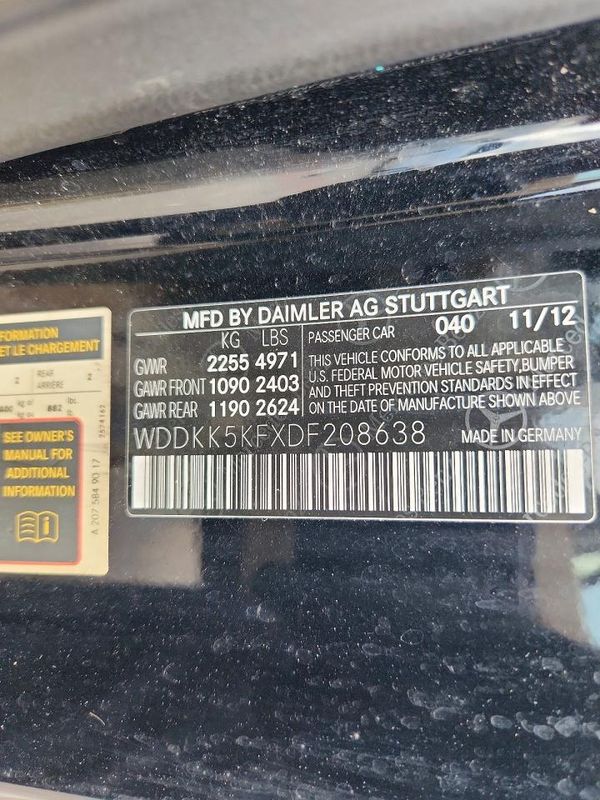 2013 MERCEDES-BENZ E E350 — VINS