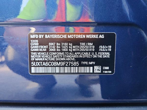 2021 BMW X5 xDrive45e — VINS