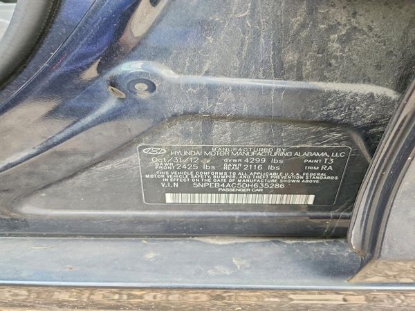 2013 HYUNDAI SONATA GLS/ GLS Popular — VINS