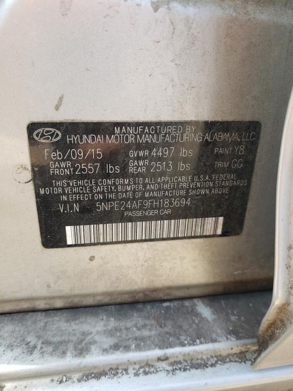 2015 HYUNDAI SONATA SE, ECO — VINS