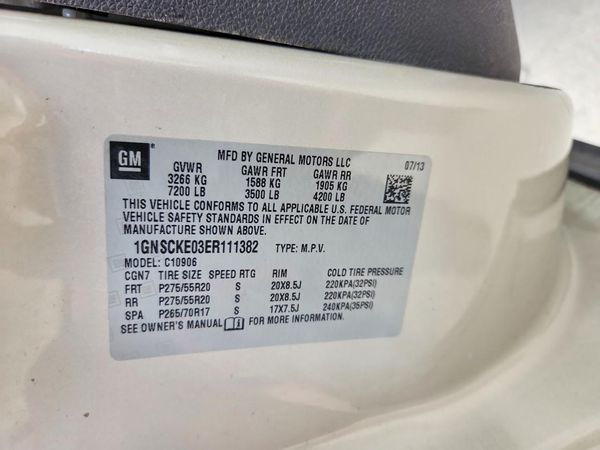 2014 CHEVROLET SUBURBAN LTZ — VINS