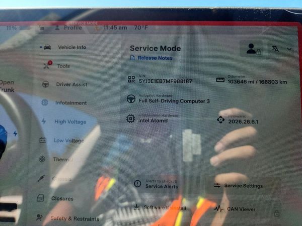 2021 TESLA MODEL 3 — ODOM