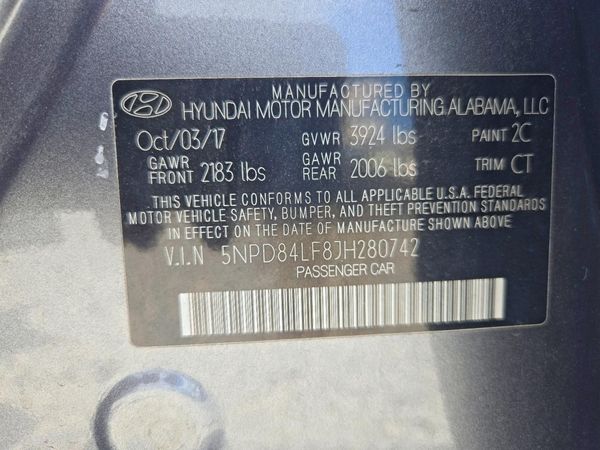 2018 HYUNDAI ELANTRA — VINS