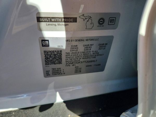2026 CHEVROLET TRAVERSE LT — VINS