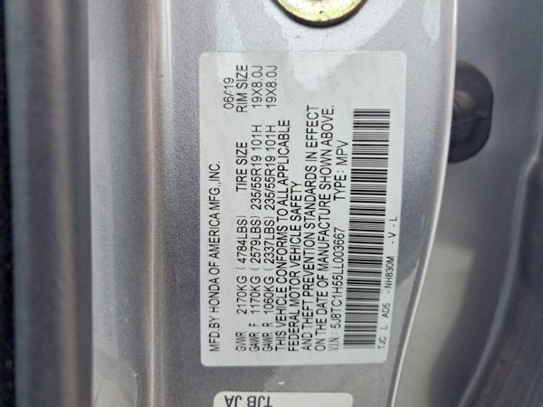 2020 ACURA RDX TECH — VINS