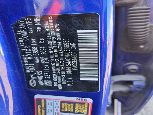 2022 HYUNDAI ELANTRA SEL w/ Convenience Pkg — VINS