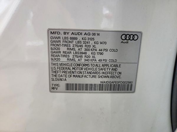 2015 AUDI Q7 S Line Prestige — VINS