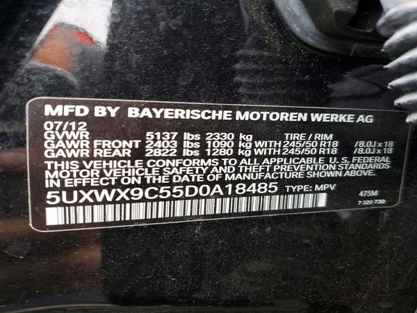 2013 BMW X3 xDrive28i — VINS