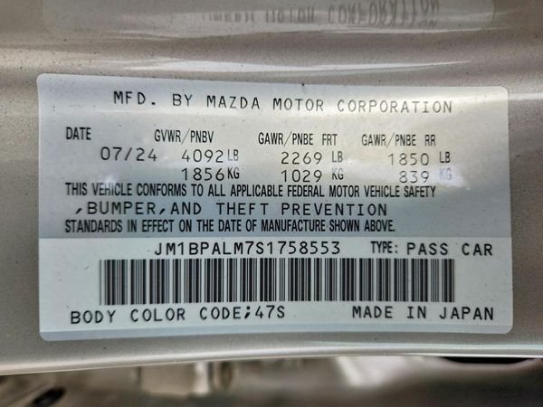 2025 MAZDA 3 Preferred Package — VINS