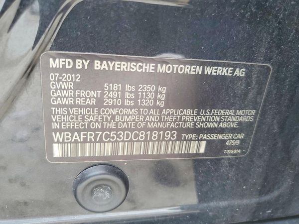 2013 BMW 535 — VINS