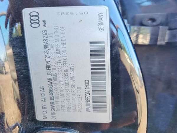 2016 AUDI A3 Plus — VINS