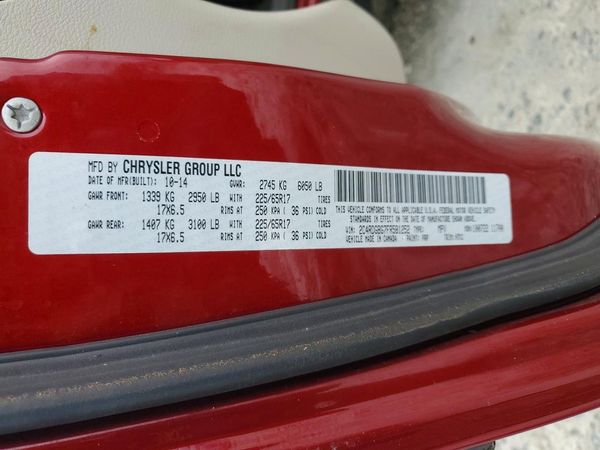 2015 DODGE GRAND CARAVAN SE — VINS