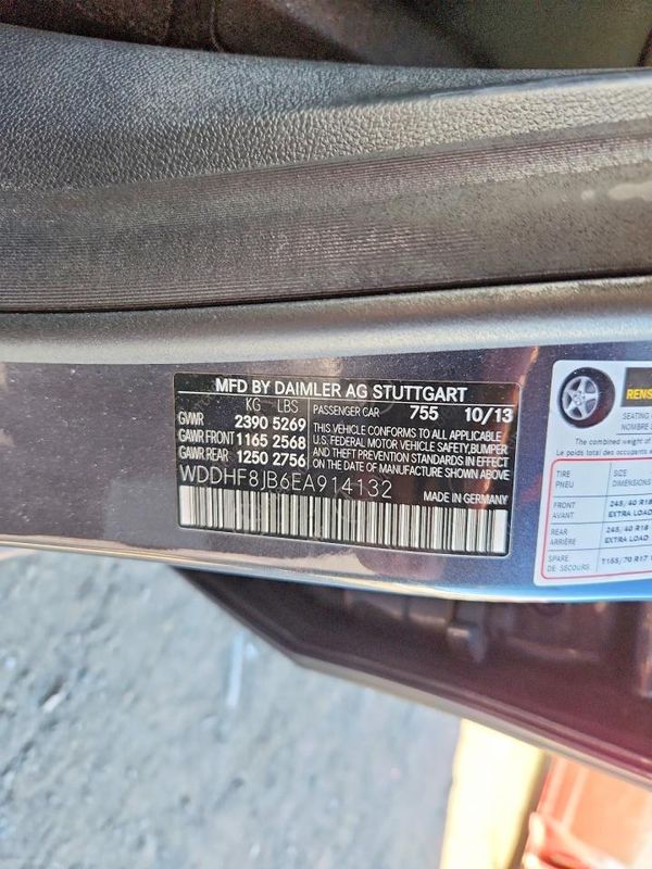 2014 MERCEDES-BENZ E E350 — VINS