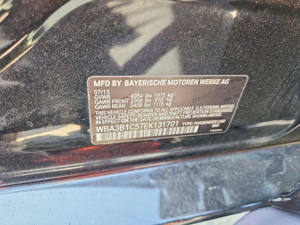 2014 BMW 320 SA — VINS