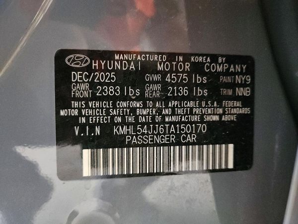 2026 HYUNDAI SONATA Limited — VINS
