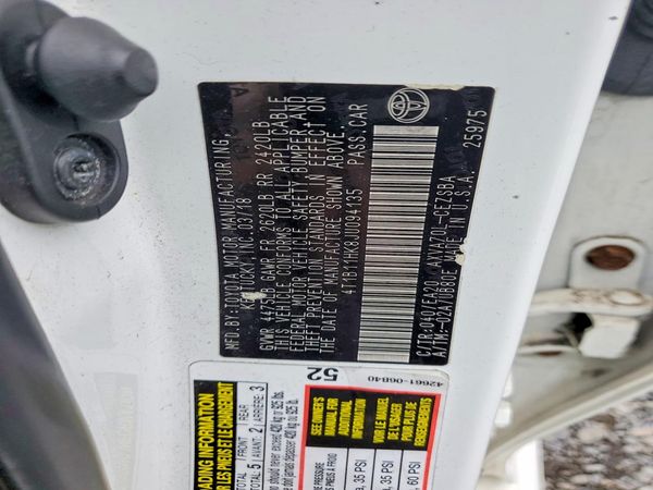 2018 TOYOTA CAMRY L/LE/SE/XLE — VINS