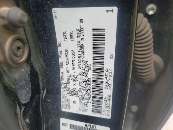 2015 TOYOTA TUNDRA Limited Grade — VINS