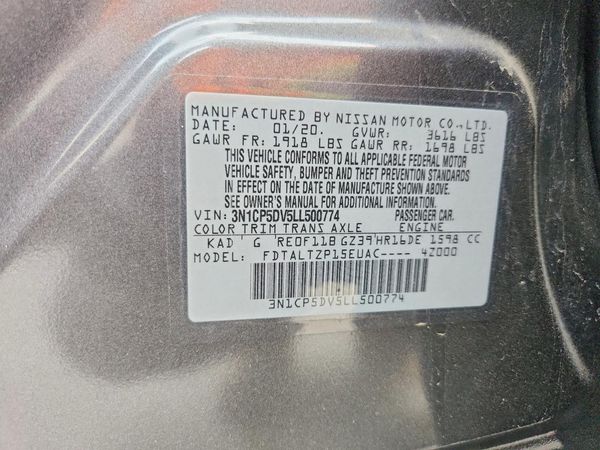 2020 NISSAN KICKS — VINS