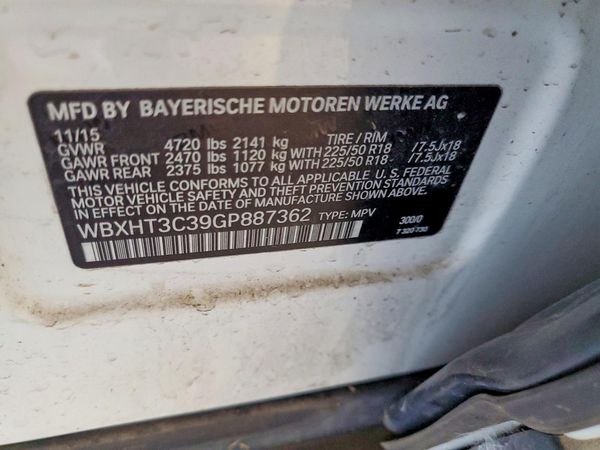 2016 BMW X1 xDrive28i — VINS