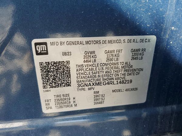 2024 CHEVROLET EQUINOX RS — VINS