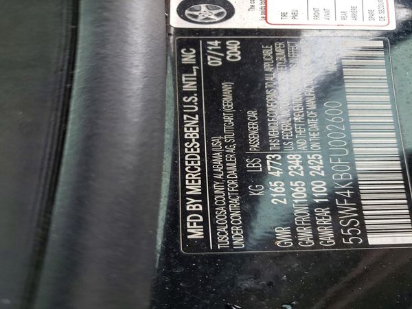 2015 MERCEDES-BENZ C 4-MATIC — VINS