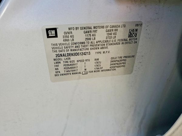 2013 CHEVROLET EQUINOX 1LT — VINS